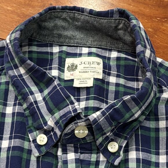 J.CREW Oxford Shirt Long Sleeve Button Down Plaid Men's Size M - Picture 3 of 11